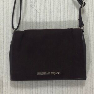 Christian Siriano Crossbody Bag Purse Flap Black White Lined‎